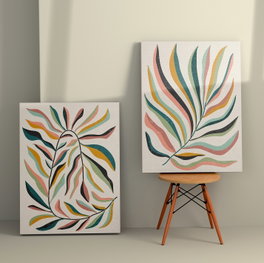 Wallity Cuadros Decorativos de Lienzo 2 Piezas 50 x 70 cm